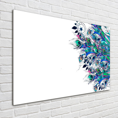 Peacock Feathers - Unframed Art Prints on Glass