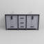 Meuble-lavabo double gris foncé de 72 po X P 22 po D, ensemble de dessus et robinet en marbre de culture-117970915-117970916