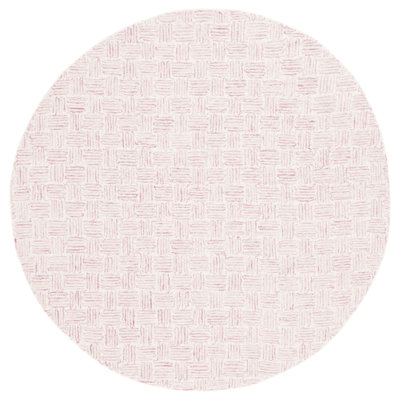 Leni Micro-Loop Area Rug In Pink/Ivory