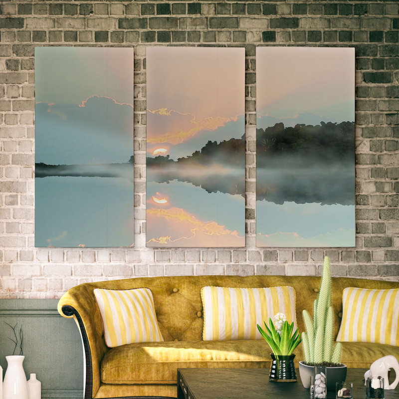 Reproduction d’art sur toile, « A Premium Sunset Cove », H 24 po x l 36 po x P 1,5 po