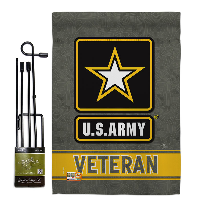 Double Sided 18.5 in. H x 13 in. W Polyester Independence Day Flag set