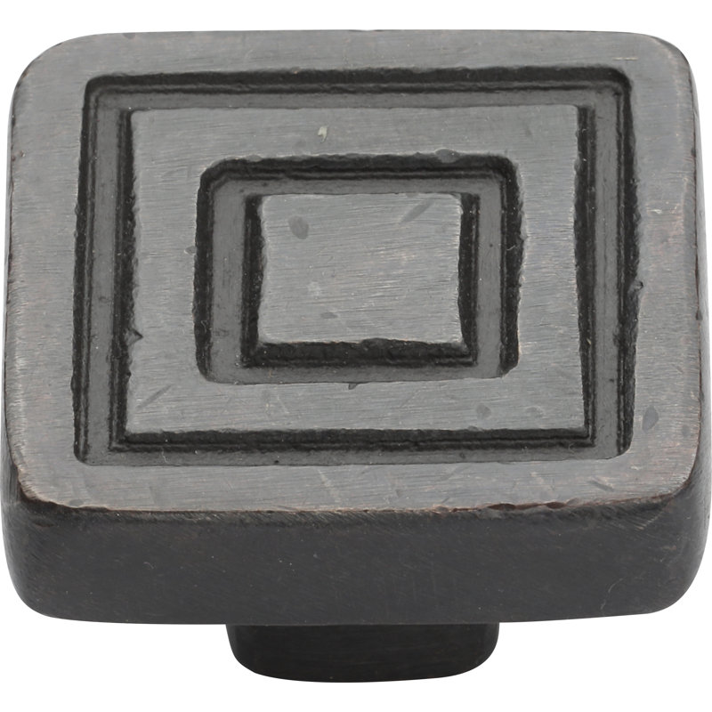 Rustic Deco Cabinet Knob, 1.5, Dark Bronze