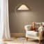 Lampe sur pied à DEL dorée de 60 po avec abat-jour plissé et base en marbre véritable Athena