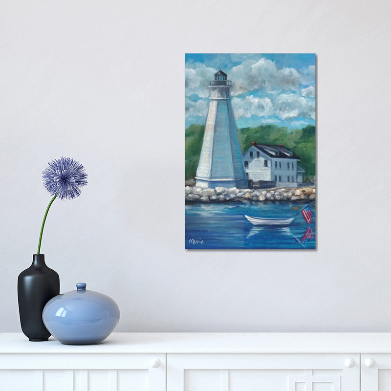 New London Lighthouse 1 Piece Wrapped Canvas Painting