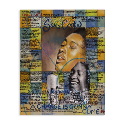 "Sam Cooke", art mural sur toile par Sabin
