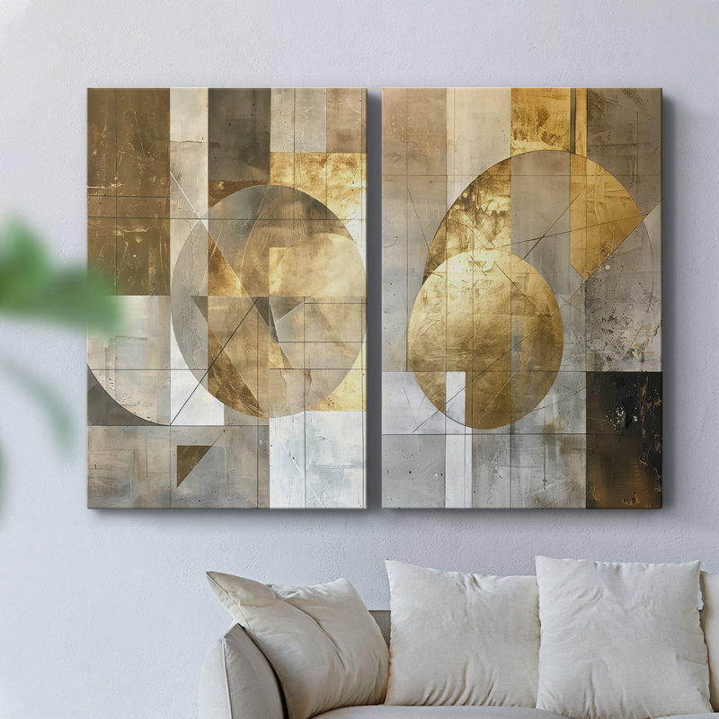 Toile tendue avec châssis ABSTRACT Series C-Premium, H 60 po x l 80 po