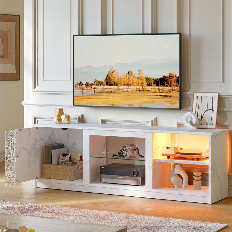 Meuble télé 63 po Clybourn, Blanc