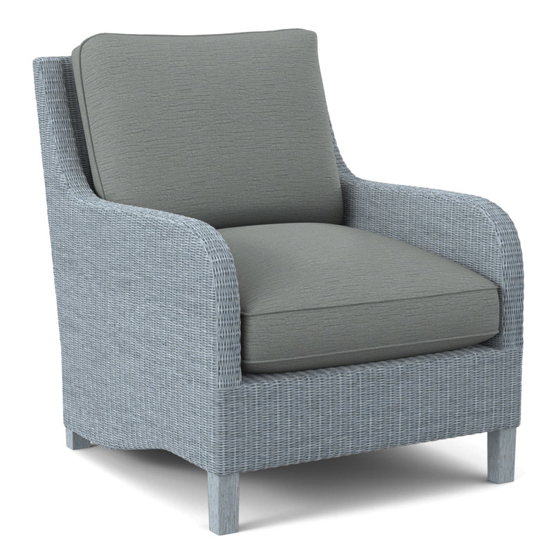 Fauteuil large 29 po Gibraltar, À gros carreaux bleus; 0120-61, Verre d'eau