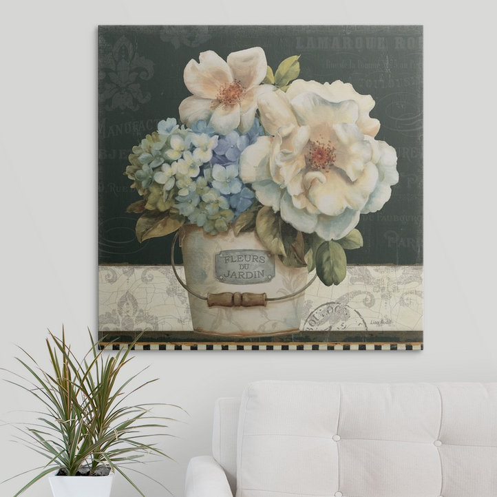« i » par lisa audit, impression French Vases, H 24 po x l 24 po x P 1,5 po, Toile