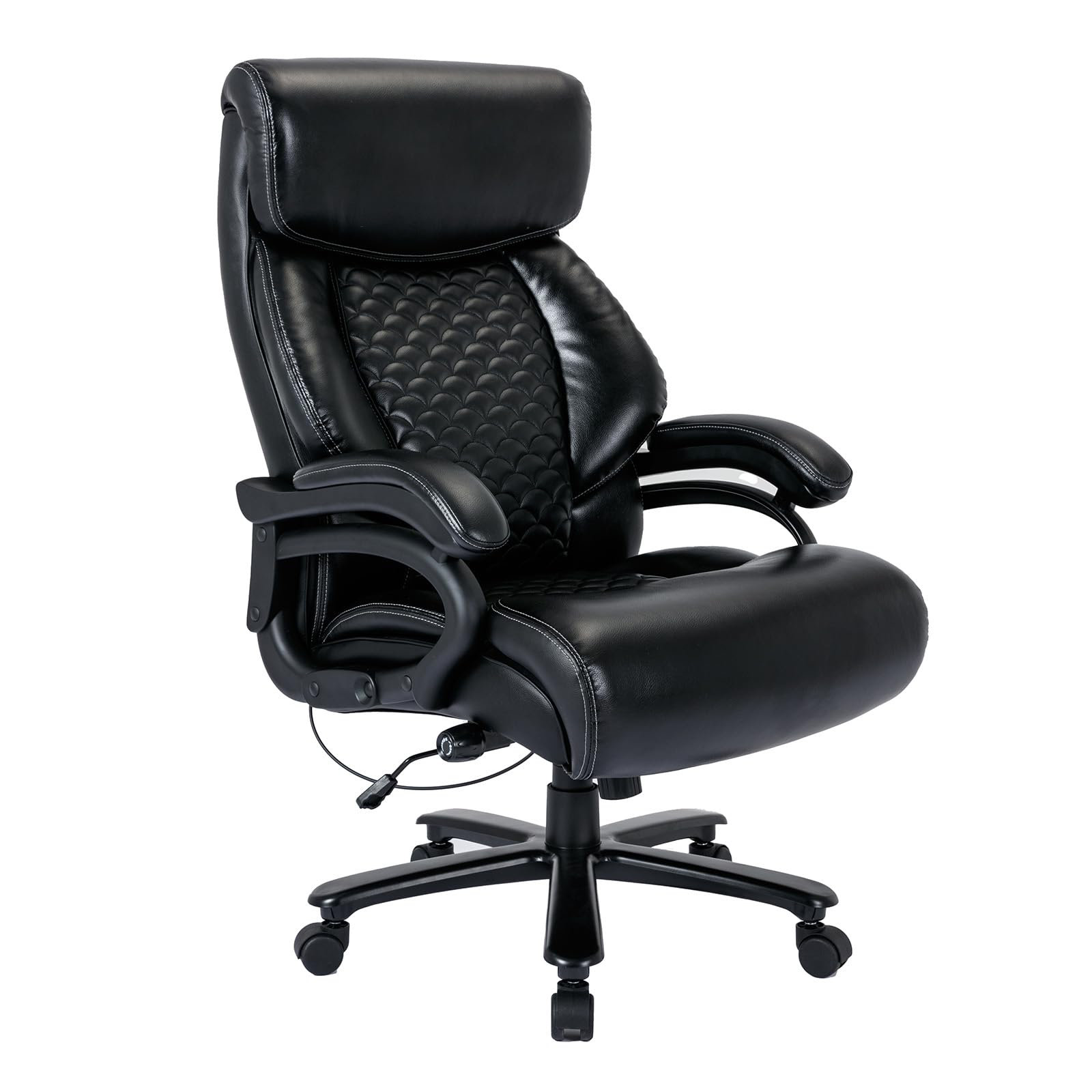 Latrissa 500LBS Big And Tall Computer Desk Chair Heavy Duty Ergonomic  Leather Office Chair