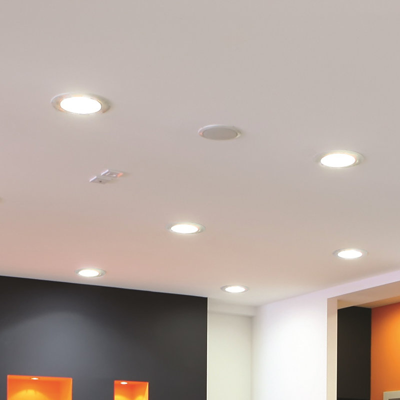 Wafer-Thin 3" Matte White LED Recessed Downlight Kit