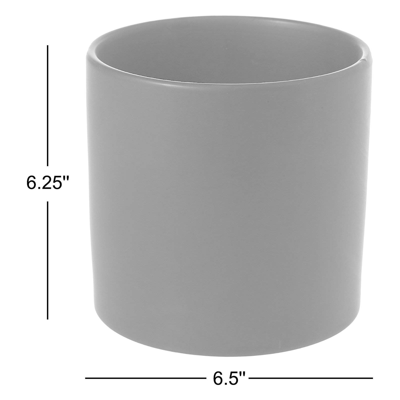 Ceramic Pot Planter, White, 4.25" H x 4.25" W x 4.25" D