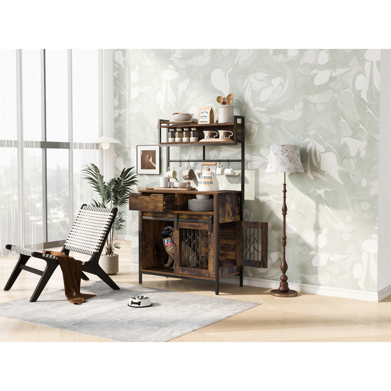 Meuble de bureau en cage pour chien