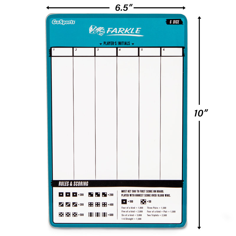Ensemble 3 pièces d’effacement à sec rollzee et farke pour jeu de pots géant