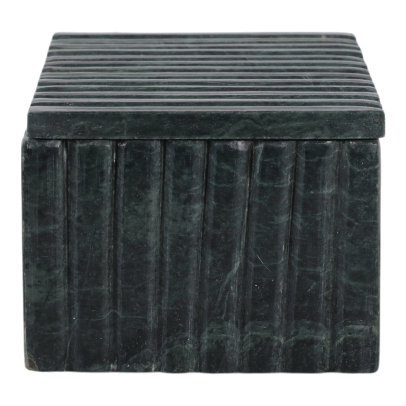 Textured Marble Storage Box, Green