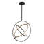 Luminaire suspendu à 1 lumière DEL noir et laiton Trilogy