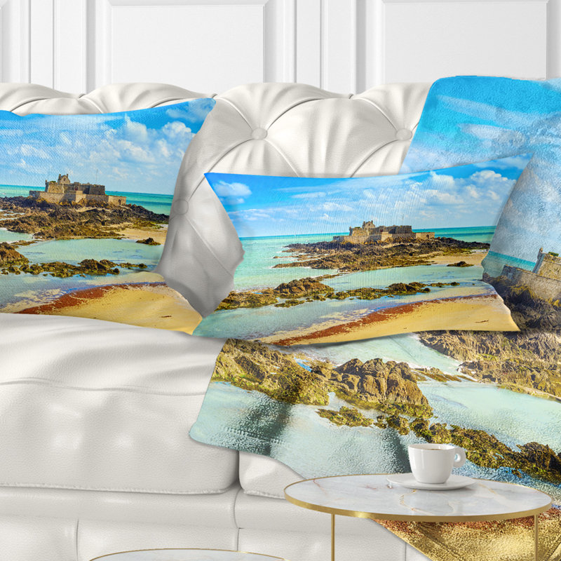 Coussin lombaire national beach seascape st malo