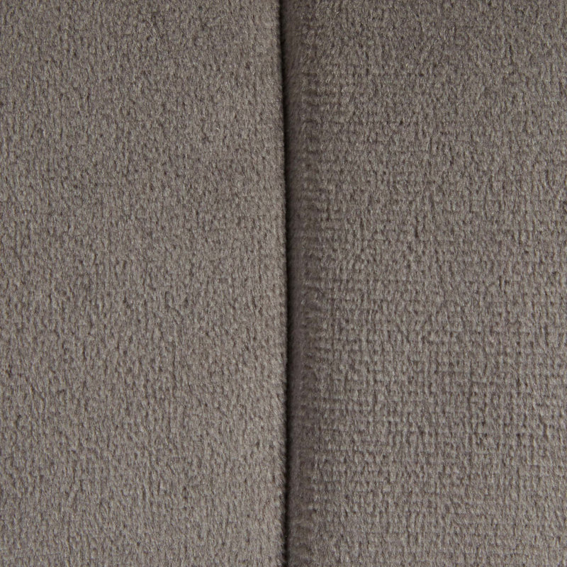 Repose-pieds rond tressé avec velours gris foncé, Gris