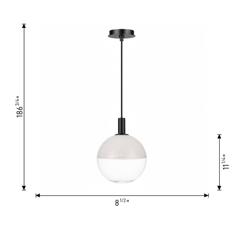 Sean Lavin Torian 1 Light Kitchen Pendant With Milk Clear Glass Mix Shade, Burnished Brass