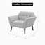 Chaise longue INK + IVY gris anthracite Newport-88043089
