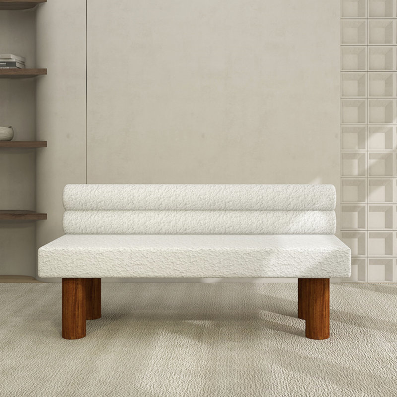 Modern Minimalist Off-white Bench