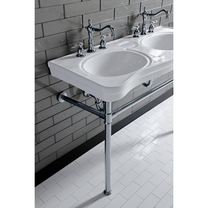 Robinet de salle de bain espacé Kingston, Chrome poli