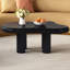 Guyii cute modern living room cloud black coffee table, small space minimalist style central table