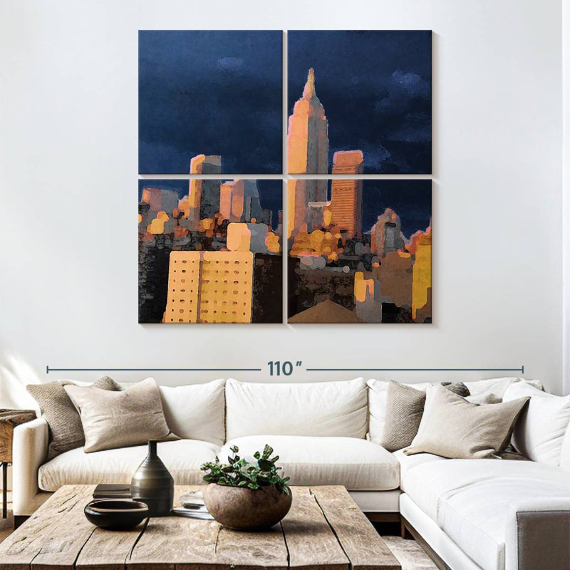 Lilie The City I, 74" H x 74" W
