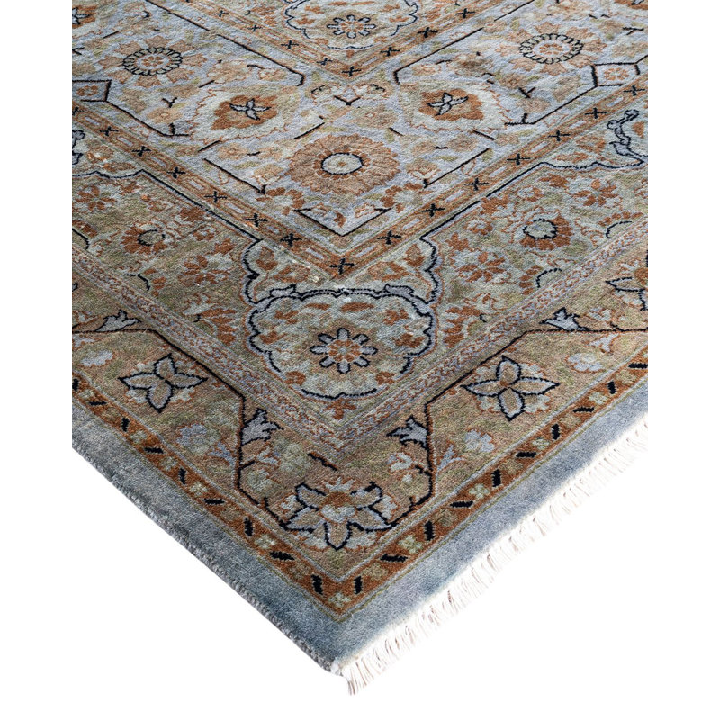 Yehudis One-of-a-Kind 10' 1" X 13' 9" New Age Rectangular Wool Area Rug Grey