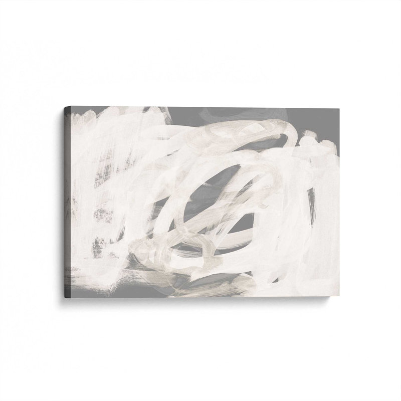 «Abstract Brushtrokes Neutral» par Iris Lehnhardt, reproduction d'art sur toile, H 12 po x l 18 po, Toile tendue