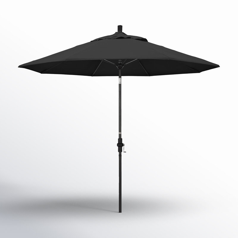 Parasol de marché Sunbrella® 9 pi Roverta, Toile Sunbrella® noir, Noir