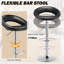 Reimer Swivel Upholstered Adjustable Height Bar Stool with Steel Frame-84164969