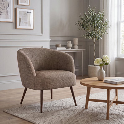 Mid-Century Modern Upholstered Tub Chair