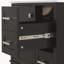 Meuble-lavabo noir de 76 cm (30 pouces) avec 1 porte et 3 tiroirs à fermeture amortie, structure en bois massif-656547903
