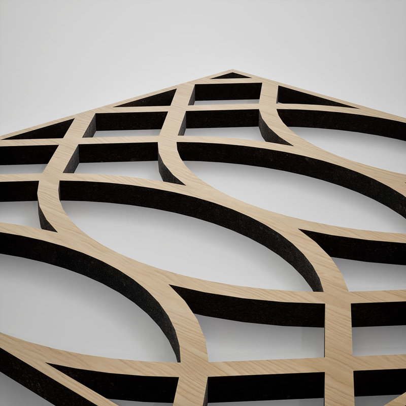 Montrose Decorative Fretwork Wood Wall Panels, Extra Small, 7 3/8"W x 7 3/8"H x 3/8"T, White Oak