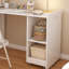 Bureau pliable extensible avec tablettes de rangement et roues mobiles, table d'écriture