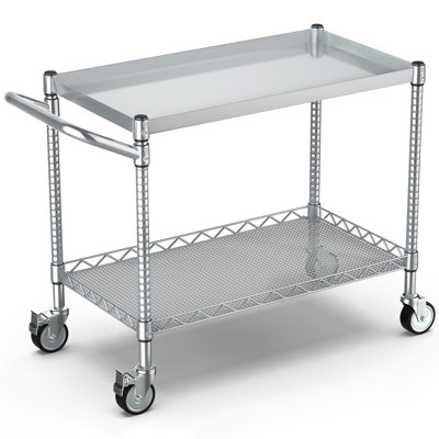 2 Tier Utility Cart with Wheels