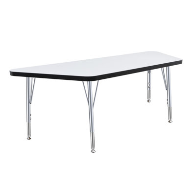 Table d'activité thermofusionnée ovale 30 "x 60" avec pieds réglables standard