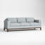 Canapé Stickan Saranac de 90 po, canapé, base en noyer rustique massif, fabrication durable, 3 sièges, coussins cousus, tissu durable facile d'entretien, pieds carrés, fabriqué aux États-Unis