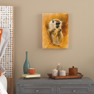 «Green Monkey», reproduction de peinture acrylique sur toile tendue