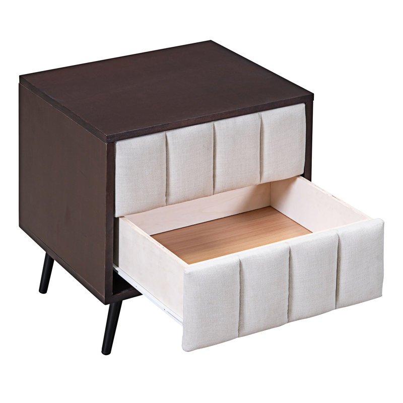 Table de chevet 2 tiroirs pour chambre Mordern