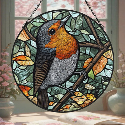 Robinetterie vitrail pour fenêtre Robin Bird