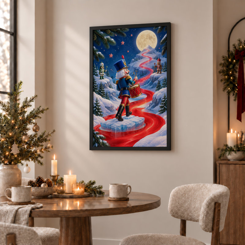 Art mural sur toile avec casse-noisette, H 18 po x l 12 po