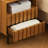 Wooden Stripe 2 Drawer Nightstand-2062894037
