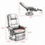 Fauteuil pivotant avec repose-pieds extensible – Similicuir, bois massif, rotation à 360°, inclinaison jusqu'à 145°