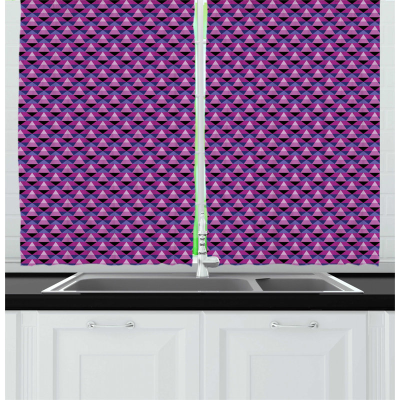 Geometric Tailored Kitchen Curtain