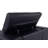 Black Genuine Leather Sofa with Adjustable Headrests-841366766