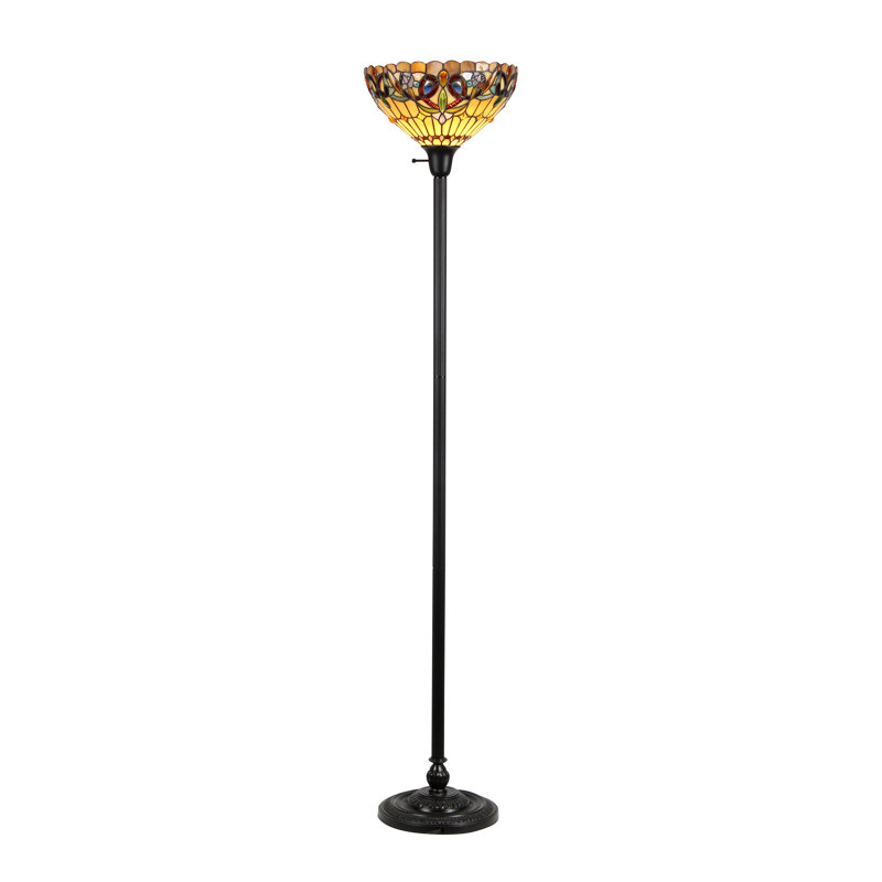 Laurie 70.3'' Red Antique Bronze Torchiere Floor Lamp