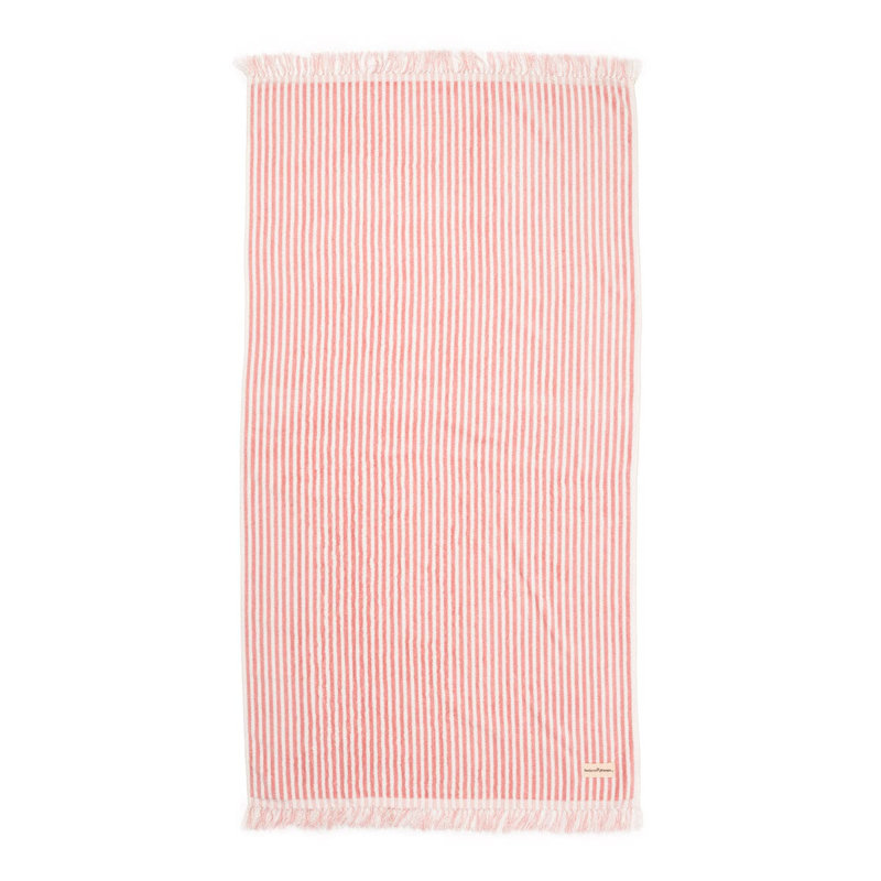 Beach Towel, Pink/White