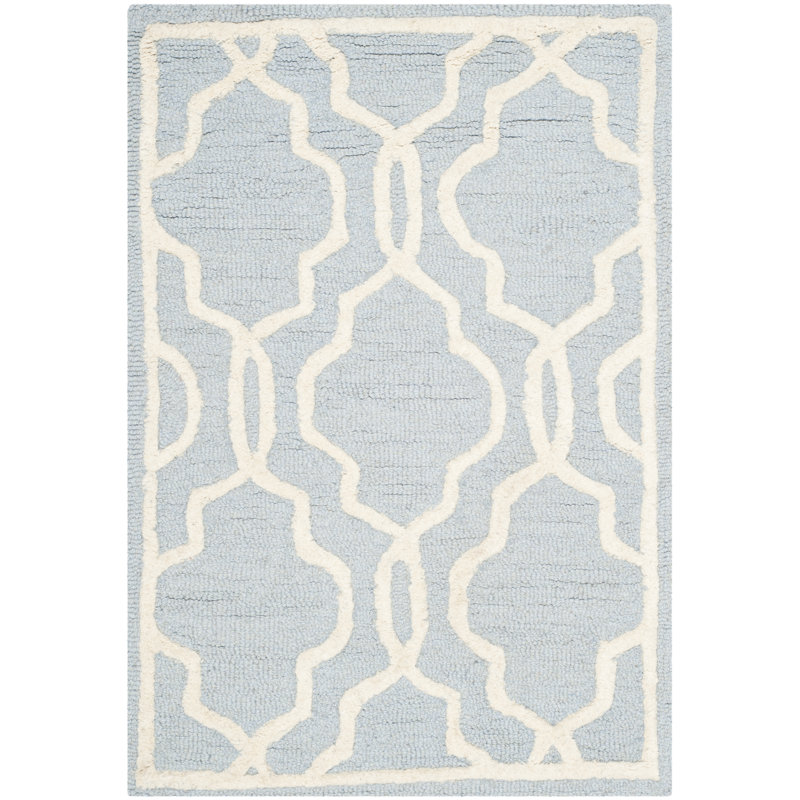 Malaki Rectangle Geometric Wool Hand Woven Area Rug, Rectangle 61 x 91 cm